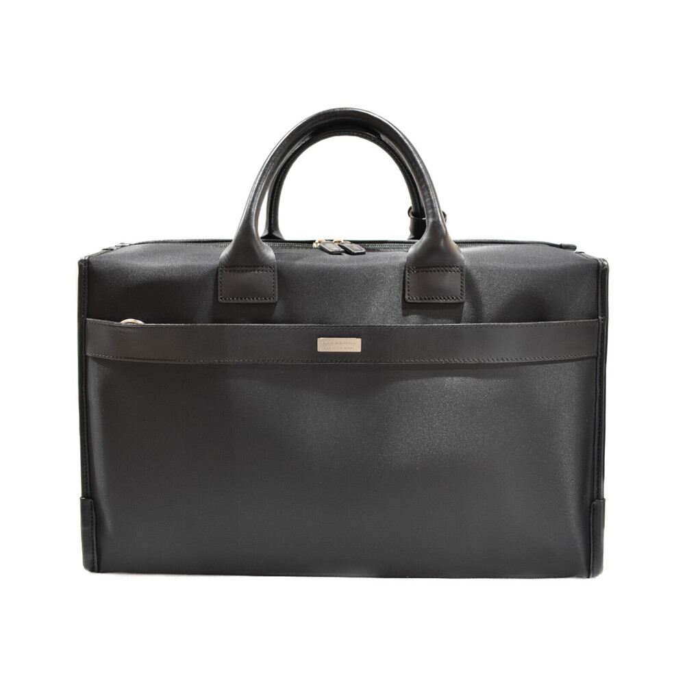 Burberry Travel Business BLACK Boston LABEL Bag Shoulder - Picture 2 of 7